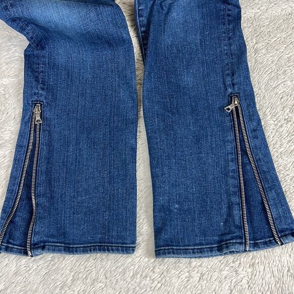 3x1 NYC Jeans Presley Side Ankle Zipper Blue Denim Cropped Boot Cut 28 - Picture 5 of 11